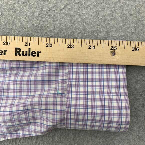 Banana Republic Button Up Shirt Mens Large 16-16 1/2 Plaid Non Iron Slim Fit - Picture 11 of 16